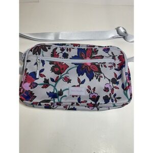 Vera Bradley Hipster Floral Crossbody Bag Purse Adjustable Pockets Zippers